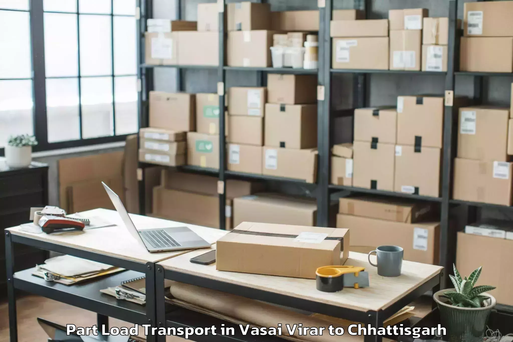 Get Vasai Virar to Mahasamund Part Load Transport